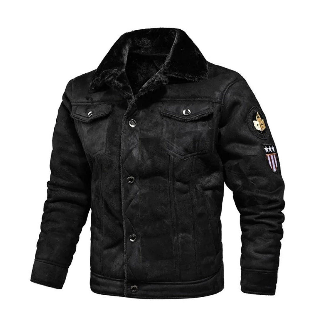 Rhenzavolt Fleece-Lined Suede Jacket product image 4