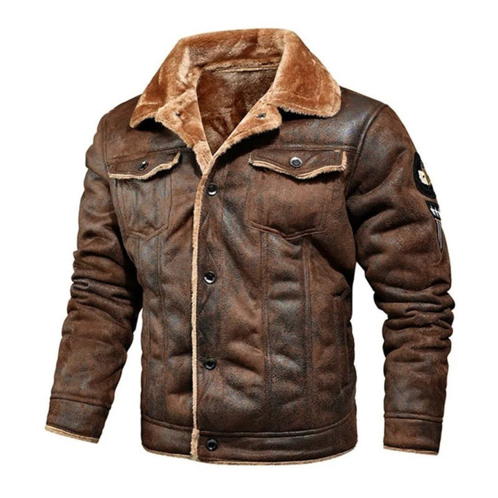 Rhenzavolt Fleece-Lined Suede Jacket product image 5