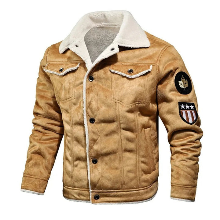 Rhenzavolt Fleece-Lined Suede Jacket product image 6