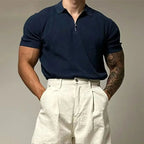 Rielan — Men's Moisture - Wicking Muscle Shirt with Tailored Zip Fit (Blue XS) - | Zavonix