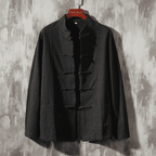 Ronin Japanese Style Linen Shirt (White XS) - | Zavonix