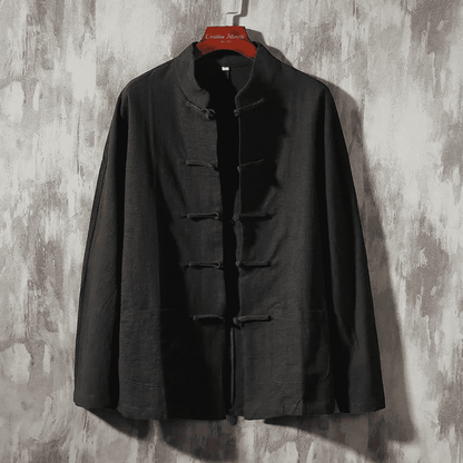 Ronin Japanese Style Linen Shirt (White XS) - | Zavonix