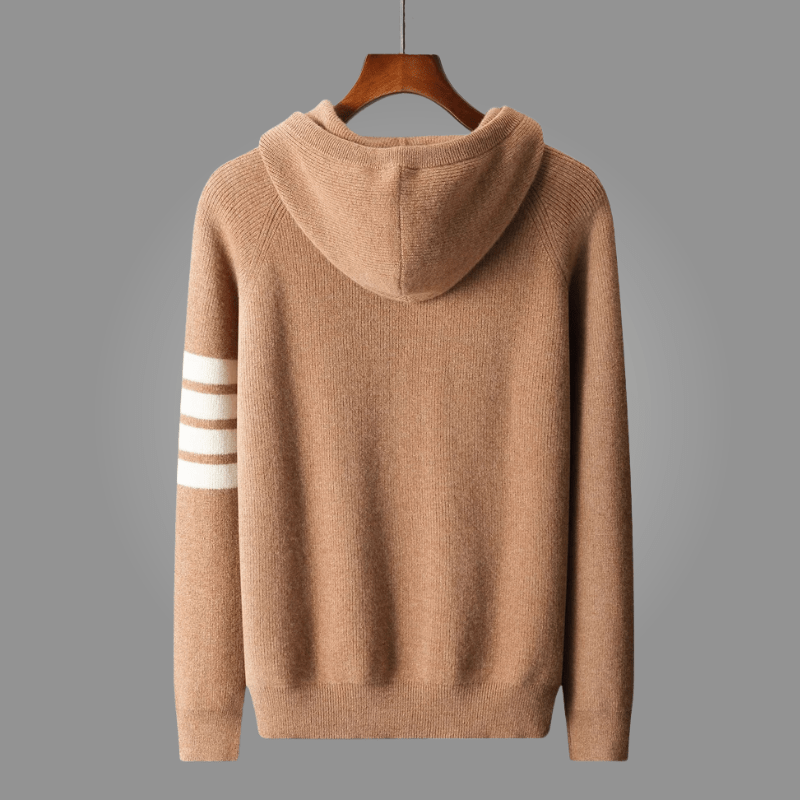 Rivaro Hoodie — Soft Cashmere Merino Wool Hoodie with Tailored Fit (Camel S) - | Zavonix