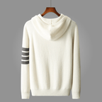 Rivaro Hoodie — Soft Cashmere Merino Wool Hoodie with Tailored Fit (White S) - | Zavonix