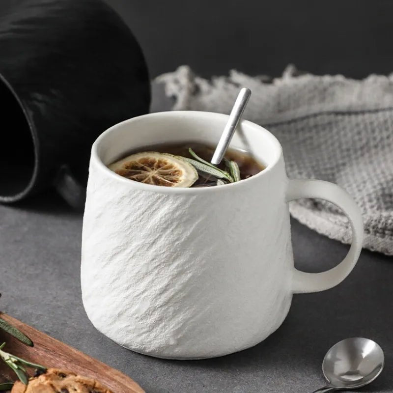 Rock Sand Mug with Textured Grip – 550ml Durable Ceramic Coffee Mug 0