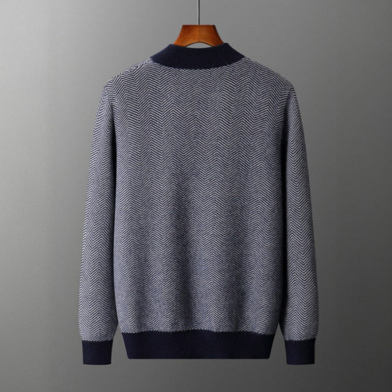ROGER MERINO WOOL CARDIGAN (Blue XS) - | Zavonix