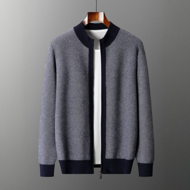 ROGER MERINO WOOL CARDIGAN (Orange XS) - | Zavonix