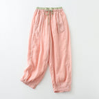 ROSIE LINEN PANTS (White XS) - | Zavonix