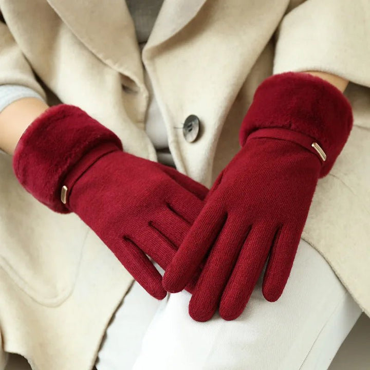 "Rosetta" Winter Handwear (Burgundy ) - | Zavonix