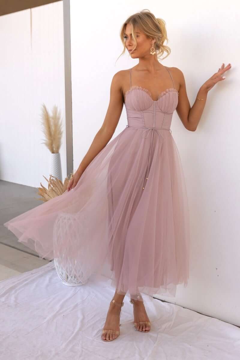 Rosalie Tulle Corset Midi Dress product image 1