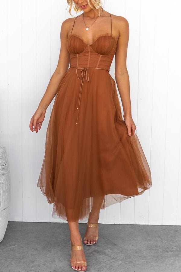 Rosalie Tulle Corset Midi Dress product image 11