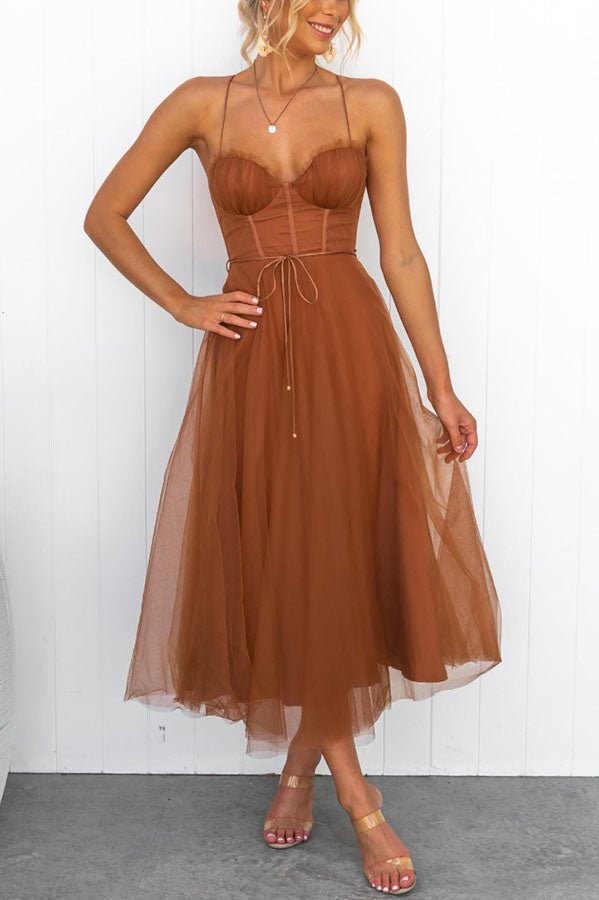 Rosalie Tulle Corset Midi Dress product image 15