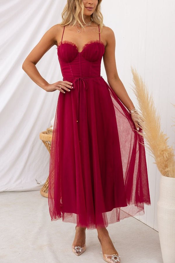Rosalie Tulle Corset Midi Dress product image 19