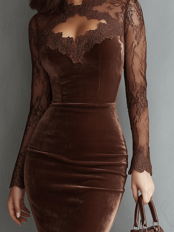 Rosamund Velvet Lace Dress product image 3