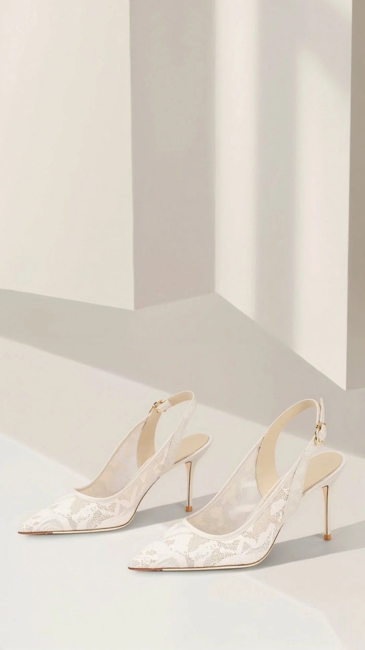 Roselle Lace Slingback Heels product image 3