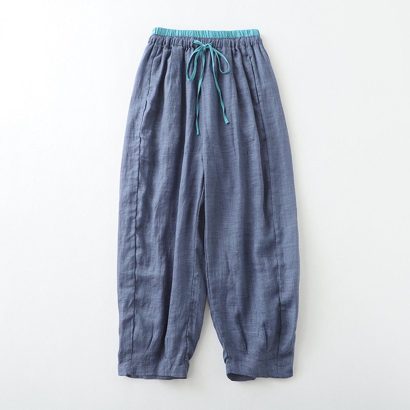 ROSIE LINEN PANTS (White XS) - | Zavonix