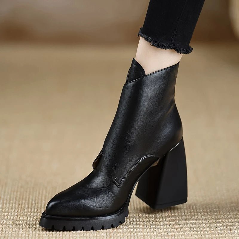 "Rossella" Heel Boot (Khaki 4) - | Zavonix