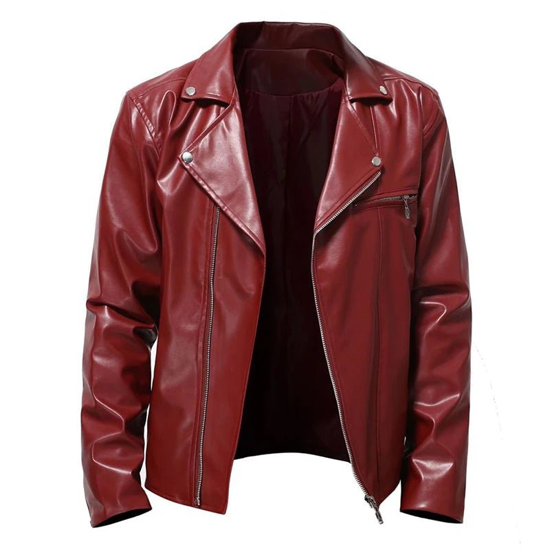 "Rossi" Biker Leatherette Jacket (Red XS) - Jacket | Zavonix
