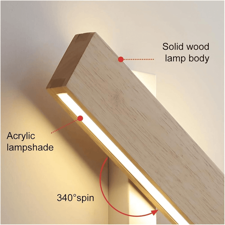Rotatable Wood LED Wall Light – Modern Wall Sconce with Adjustable Direction for Home Interiors 6