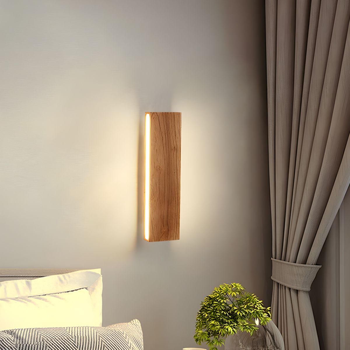Rotatable Wood LED Wall Light – Modern Wall Sconce with Adjustable Direction for Home Interiors 1