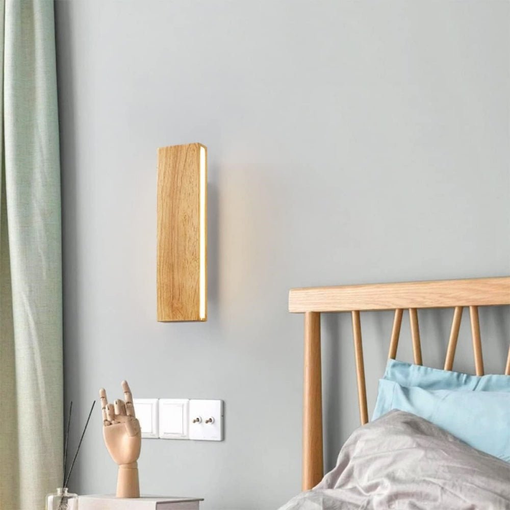 Rotatable Wood LED Wall Light – Modern Wall Sconce with Adjustable Direction for Home Interiors 0