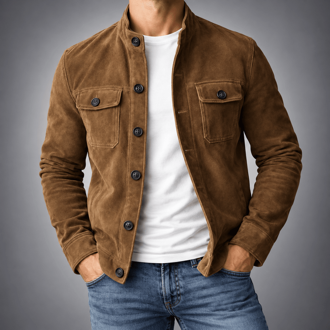 Rowan Suede Jacket in Brown