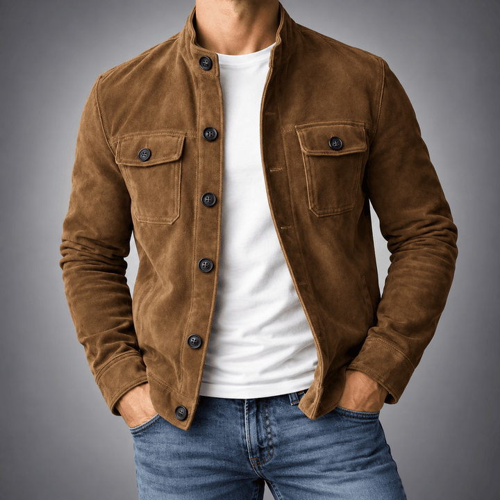 Rowan Suede Jacket in Brown