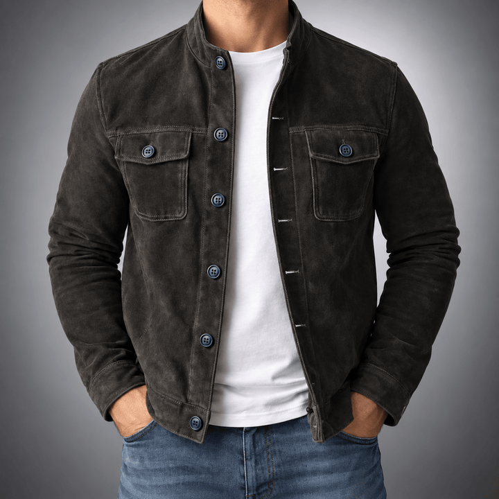 Rowan Suede Jacket in Black