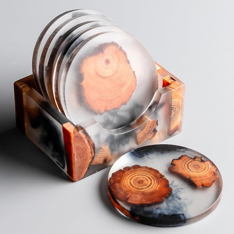 Rugged Pine Coasters with Resin Shield – Durable Protection for All Surfaces 1