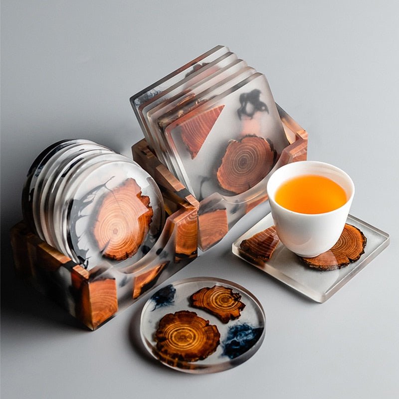 Rugged Pine Coasters with Resin Shield – Durable Protection for All Surfaces 2