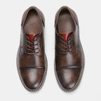 Rustic Baron Derby Oxford Shoes (Black 7) - | Zavonix
