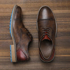 Rustic Baron Derby Oxford Shoes (Black 7) - | Zavonix