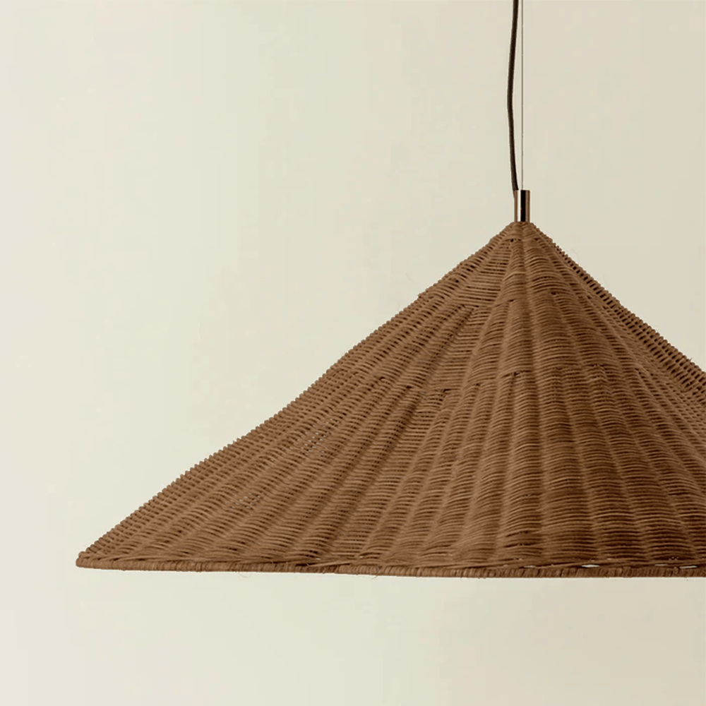 Rustic Rattan Pendant Light – Woven Ceiling Light Fixture for Warm ...