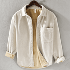 Rylan — Corduroy Jacket with Fleece Lining for Warmth and Comfort (White S) - | Zavonix