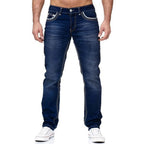 Rylan Jeans — Vintage - Washed Denim with Bold White Stitching (Black 28) - | Zavonix