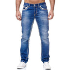 Rylan Jeans — Vintage - Washed Denim with Bold White Stitching (Light Blue 28) - | Zavonix