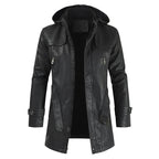Rylan — Men’s Leather Jacket with Fleece Lining and Adjustable Fit (Dark Brown S) - | Zavonix