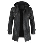 Rylan — Men’s Leather Jacket with Fleece Lining and Adjustable Fit (Black S) - | Zavonix