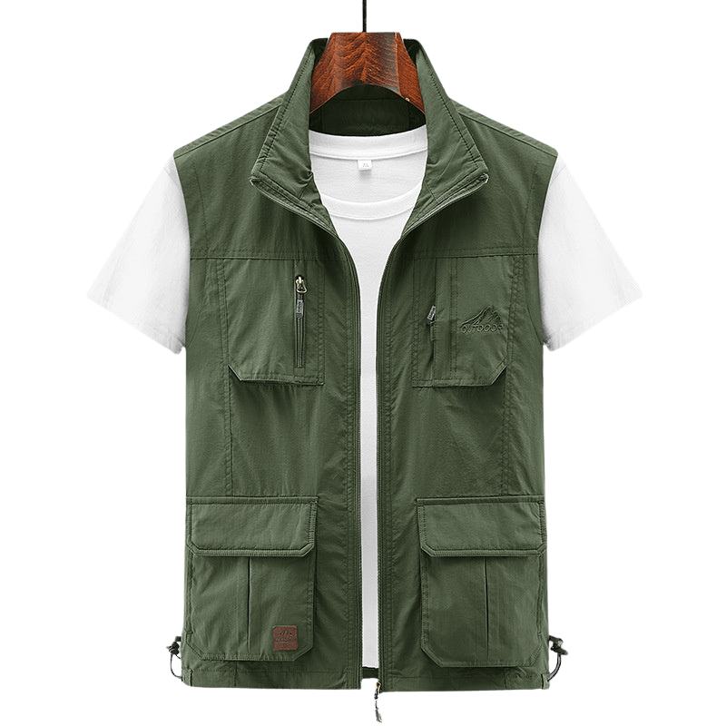 Rylan Vest — Durable Outdoor Vest with Multiple Pockets (Black XS) - | Zavonix