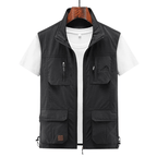 Rylan Vest — Durable Outdoor Vest with Multiple Pockets (Black XS) - | Zavonix
