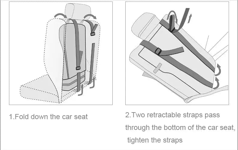 SafeRide Portable Car Seat | Lightweight, Foldable Design, Breathable Mesh