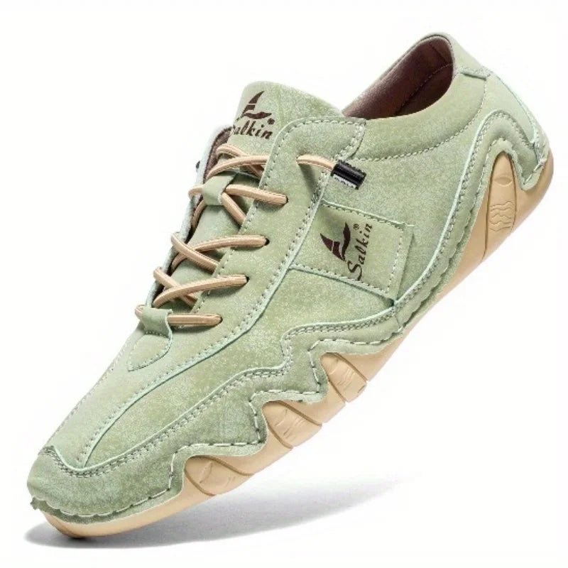 The Salkin™ Retro Genuine Leather Italian Footwear (Beige 39) - | Zavonix