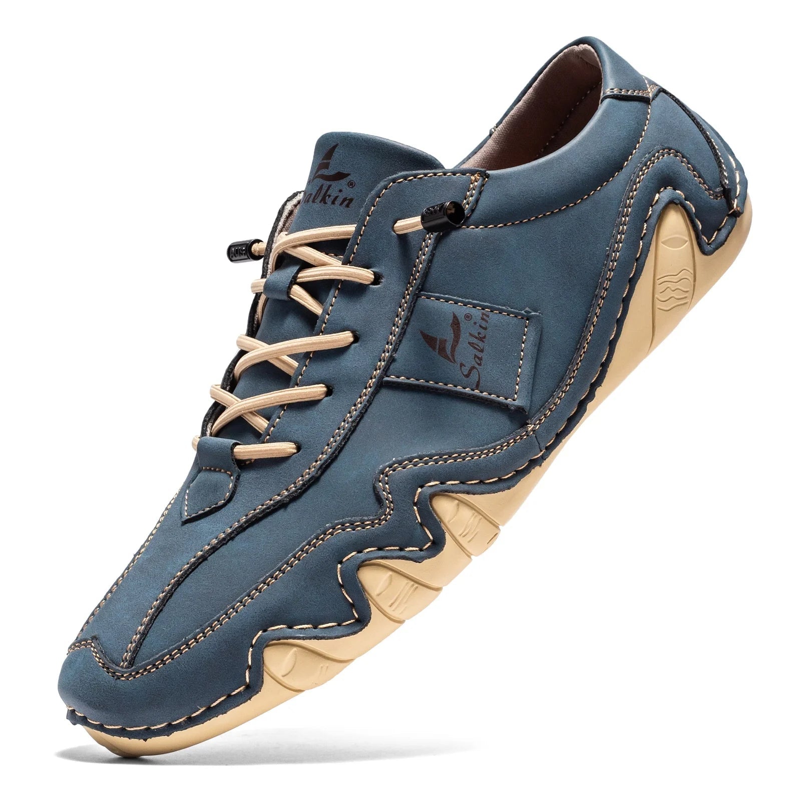 The Salkin™ Retro Genuine Leather Italian Footwear (Blue 39) - | Zavonix