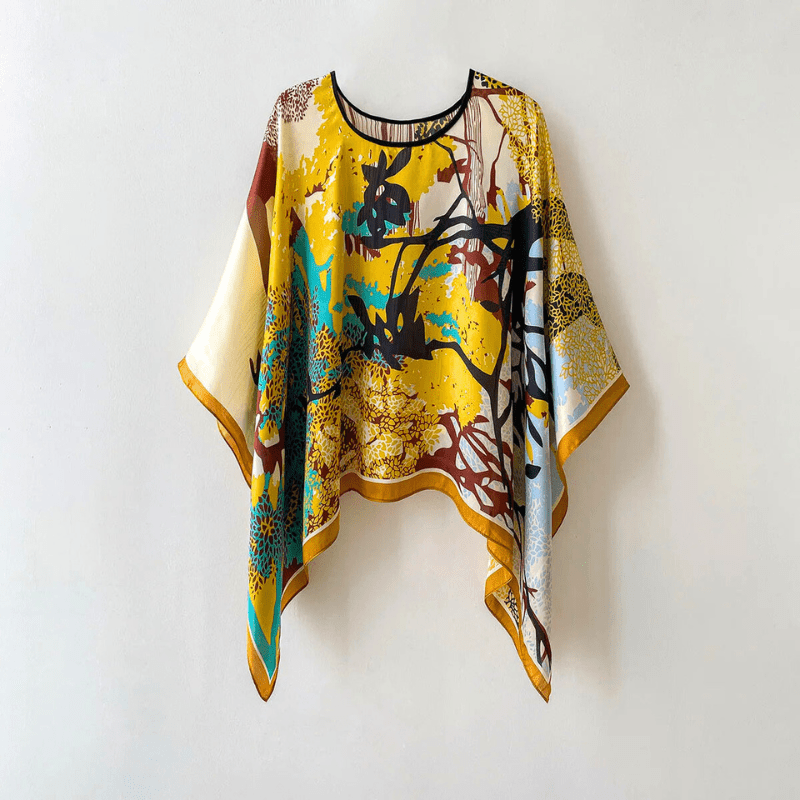 Silk Shawls™ — Wrap Yourself in Unforgettable Softness and Unstoppable Elegance (Morning Bloom One - Size - Fits - All) - | Zavonix