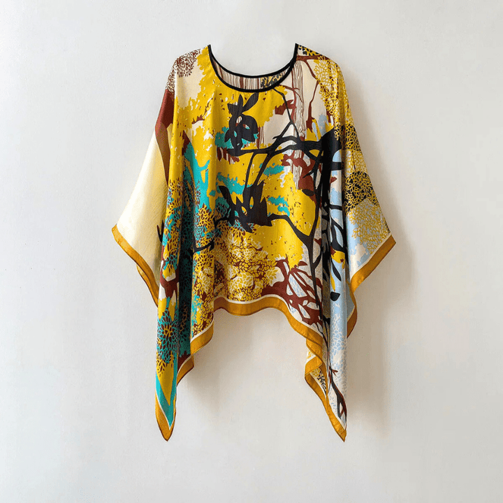 Silk Shawls™ — Wrap Yourself in Unforgettable Softness and Unstoppable Elegance (Morning Bloom One - Size - Fits - All) - | Zavonix