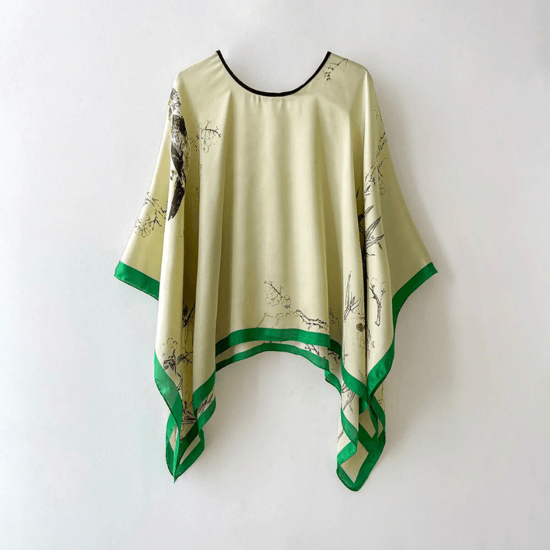 Silk Shawls™ — Wrap Yourself in Unforgettable Softness and Unstoppable Elegance (Morning Bloom One - Size - Fits - All) - | Zavonix