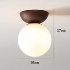 Scandinavian Flush Mount Ceiling Light Fixture, Modern Glass Design for Hallway, Soft Glow, 12cm Diameter, 20cm Height 7