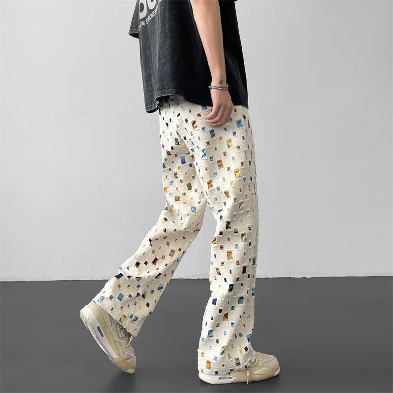 Studio Patchwork Trousers (White XS) - | Zavonix