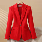 Sculpted Elegance Blazer™ — Command Every Room with Confidence and Irresistible Comfort (Red XS) - | Zavonix