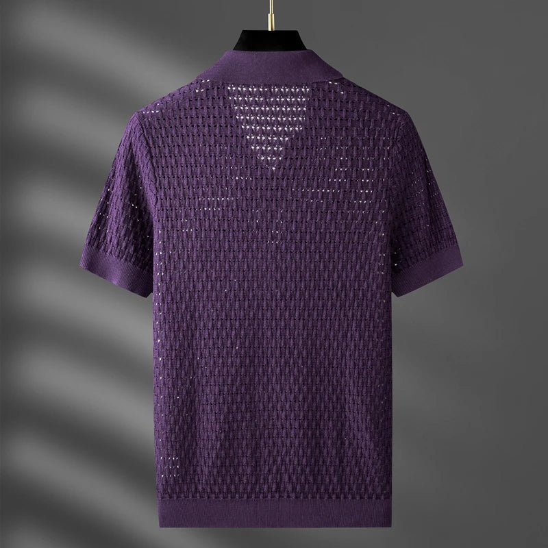 Sebastian Polo — Lightweight Breathable Viscose Polo Shirt for Warm Days (purple S) - | Zavonix